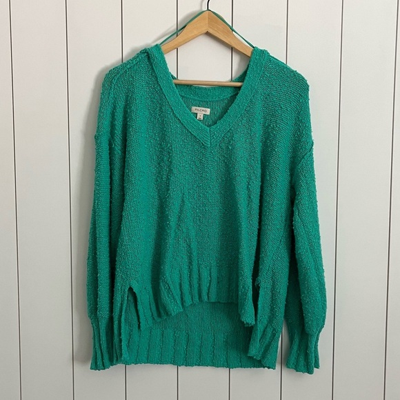 Anthropologie Pilcro V-Neck Oversized Sweater in Green - Picture 1 of 3